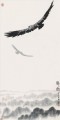 Wu zuoren Adler in Sky 1983 alte China Tinte